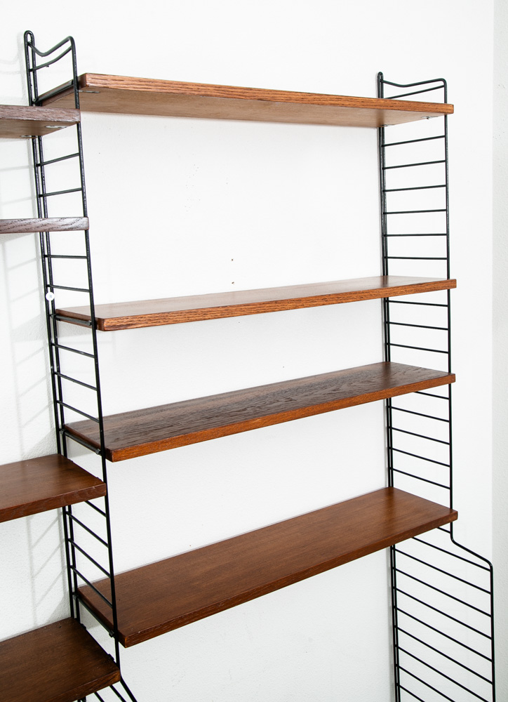 Mid Century Danish Modern Room Divider Wall Unit String Sweden Shelving Moldular - Image 6