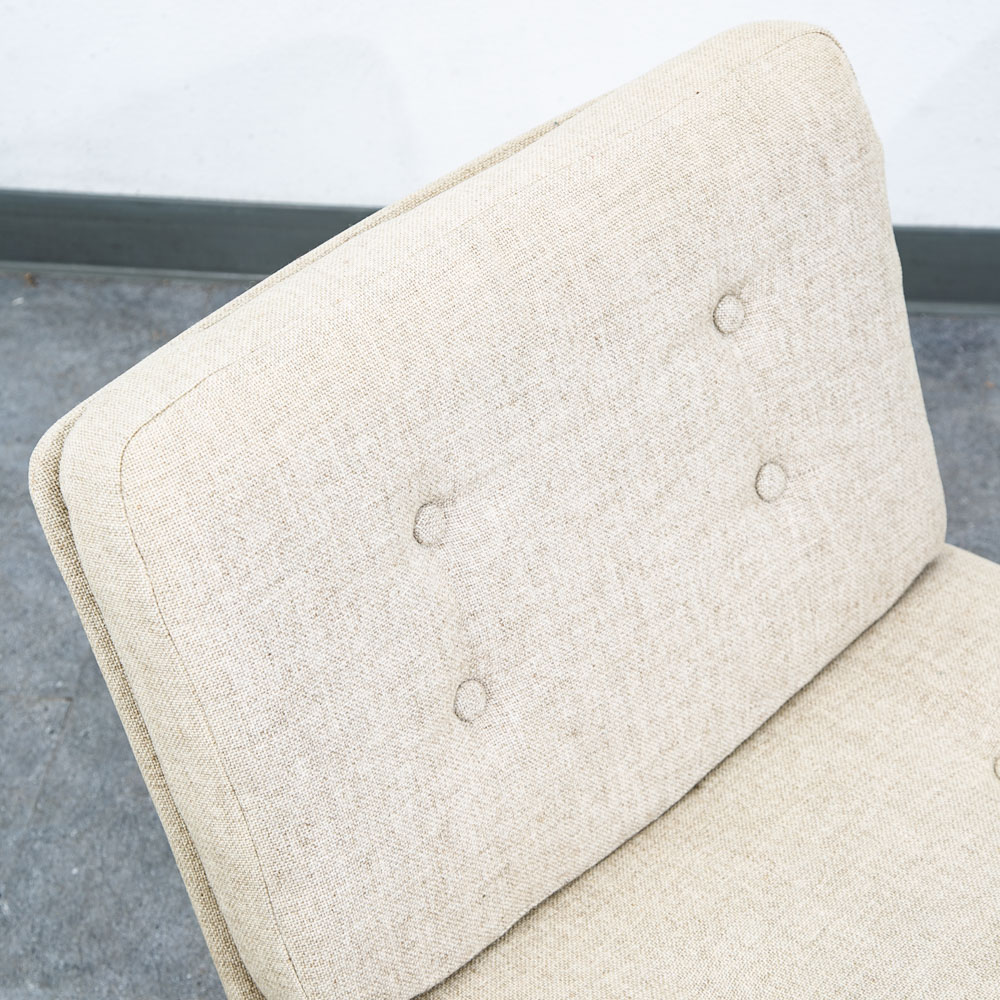 Mid Century Danish Modern Lounge Chair Tan Swivel Denmark Swivel Slatte Sweden - Image 11