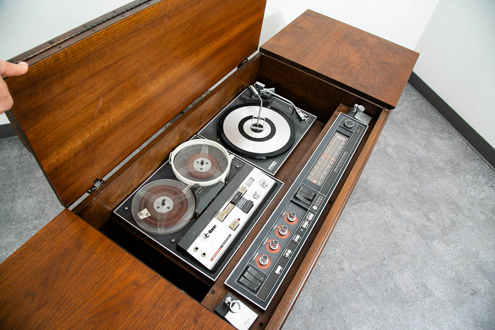 Mid Century Modern Stereo Console Record Player General Electric Radio Audio Mcm - Image 4