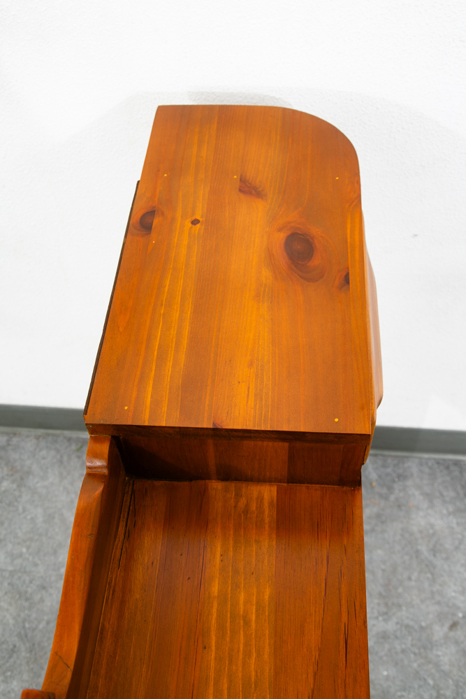 Mid Century Modern Headboard Full Sz Franklin Shockey Pine Nightstand 2 Drawers - Image 12