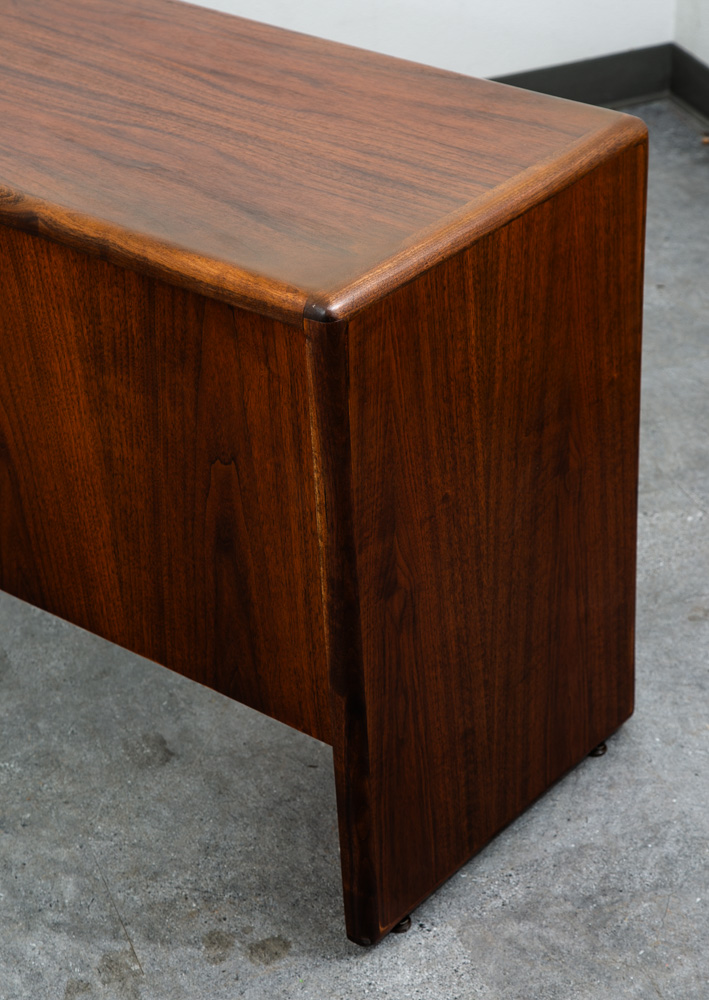 Mid Century Modern Desk Office Credenza Walnut 5 Drawer Wood File Vintage Mcm - Image 10