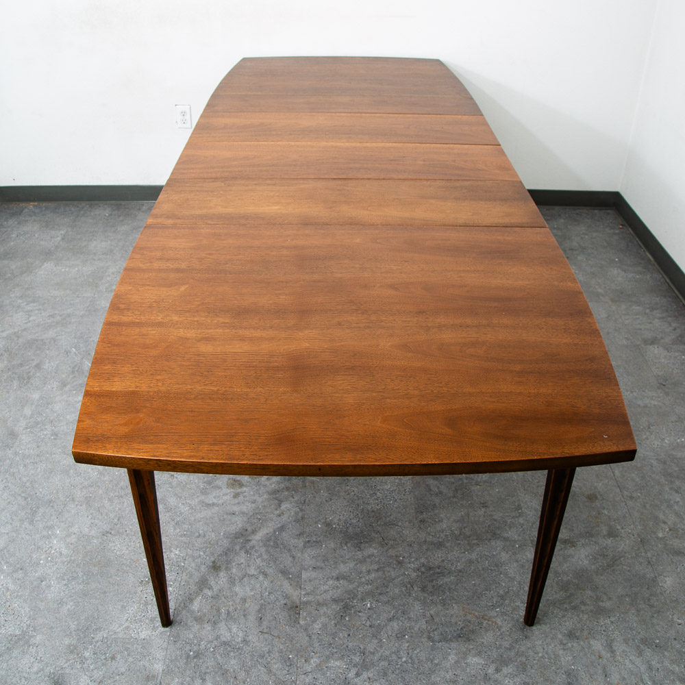 Mid Century Modern Dining Table Broyhill Brasilia Walnut Extension Leaf x3 Mcm - Image 4