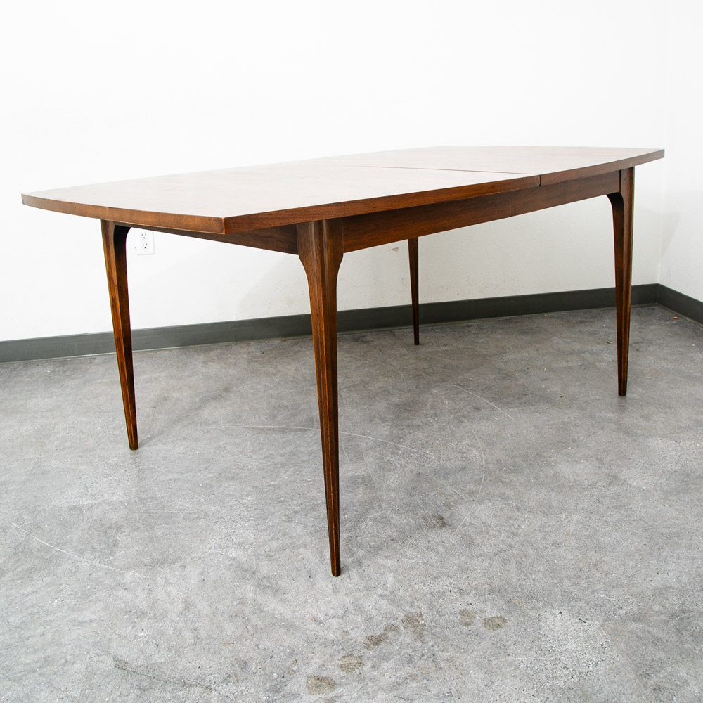 Mid Century Modern Dining Table Broyhill Brasilia Walnut Extension Leaf x3 Mcm - Image 5