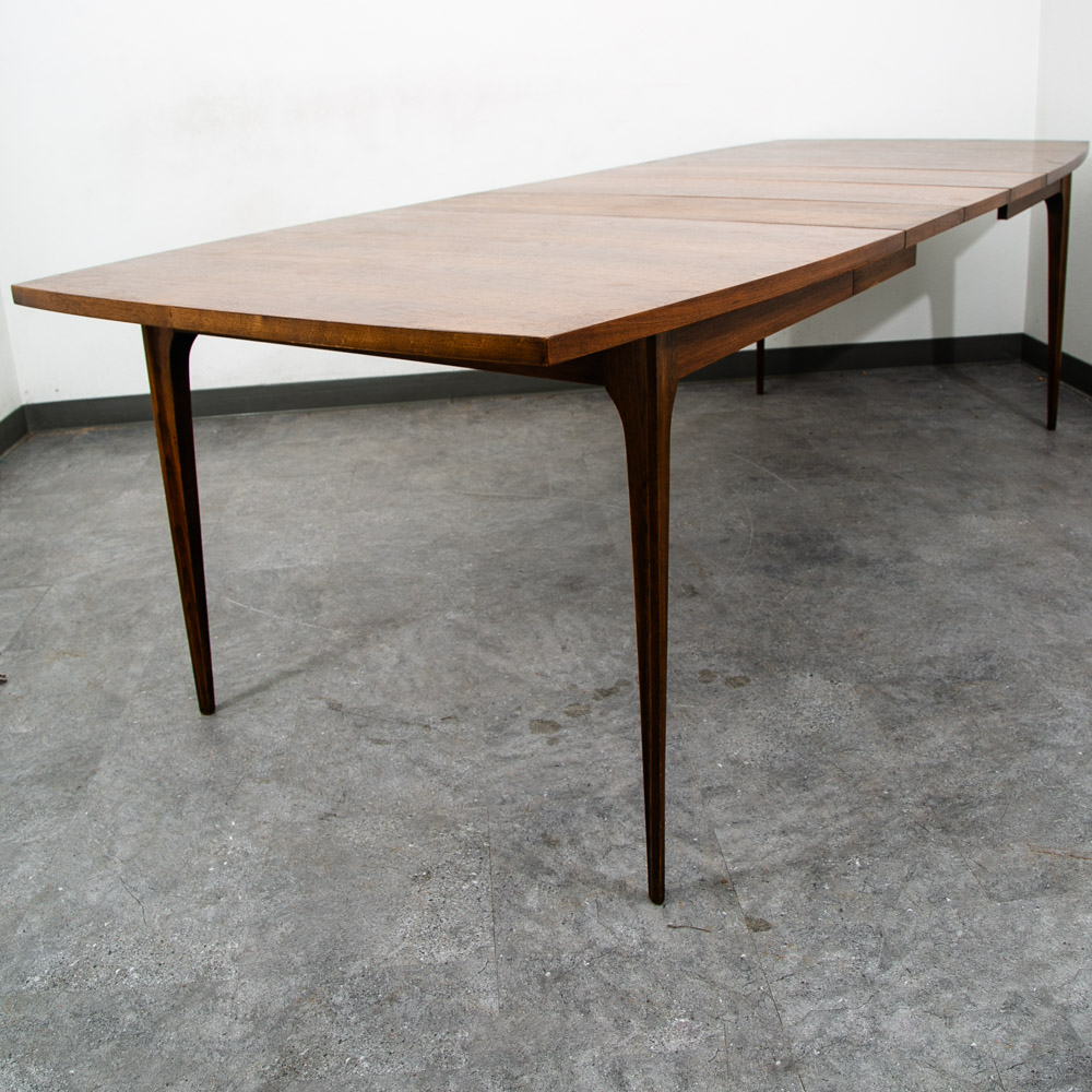 Mid Century Modern Dining Table Broyhill Brasilia Walnut Extension Leaf x3 Mcm - Image 6