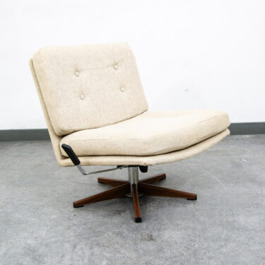 Mid Century Danish Modern Lounge Chair Tan Swivel Denmark Swivel Slatte Sweden