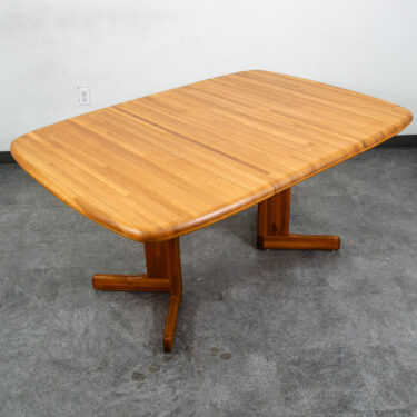 Mid Century Modern Dining Table Solid Oak Rectangular Kitchen Butcher Block Mcm