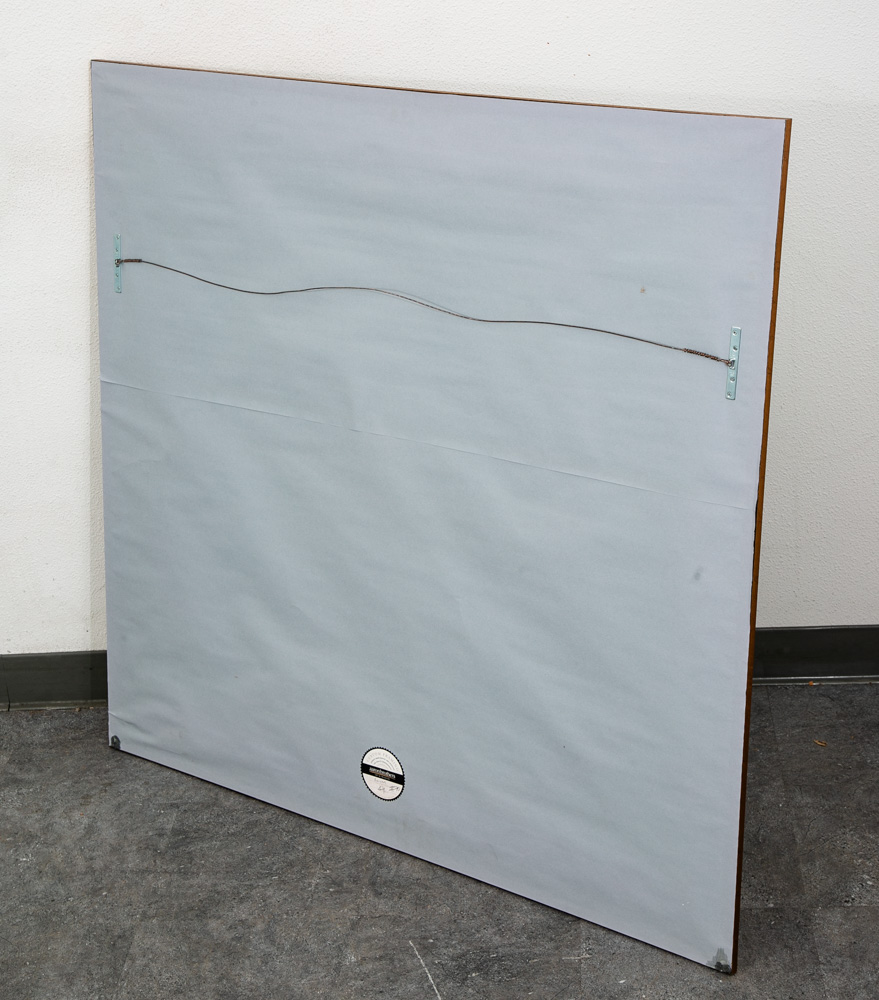 Mid Century Modern Original Landscape Beach Green Blue Tan Water Ocean 43x46 Mcm - Image 4