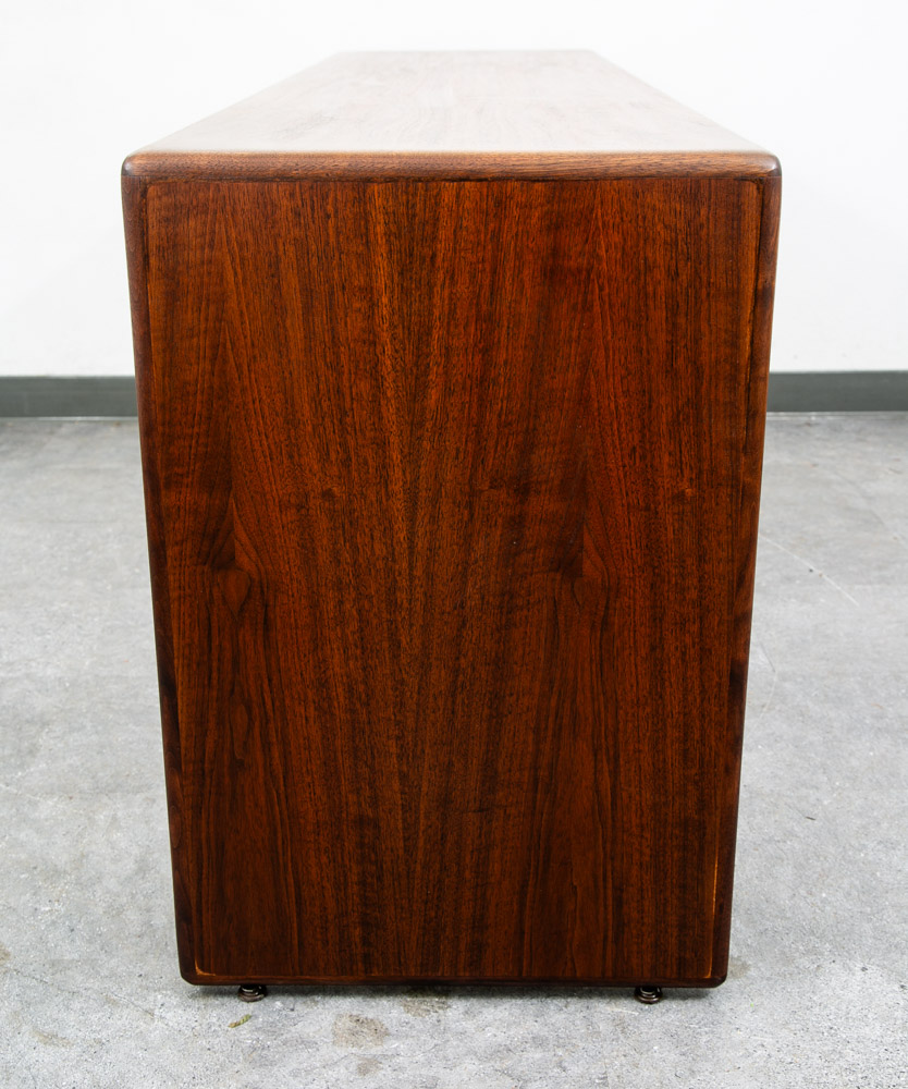 Mid Century Modern Desk Office Credenza Walnut 5 Drawer Wood File Vintage Mcm - Image 6