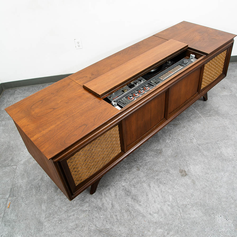 Mid Century Modern Stereo Console Record Player General Electric Radio Audio Mcm - Image 8
