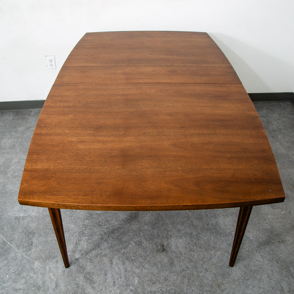 Mid Century Modern Dining Table Broyhill Brasilia Walnut Extension Leaf x3 Mcm - Image 3
