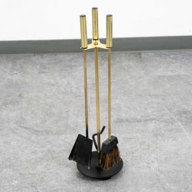 Mid Century Modern Fireplace Tools Brass Cast iron Pilgrim Seymour Nelson Metal