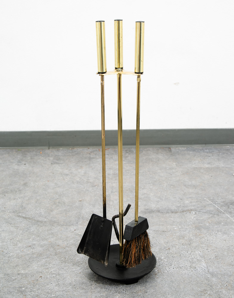 Mid Century Modern Fireplace Tools Brass Cast iron Pilgrim Seymour Nelson Metal - Image 2