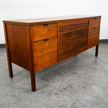 Mid Century Modern Credenza Sideboard Drexel Drawers File Cabinet Tambour Door