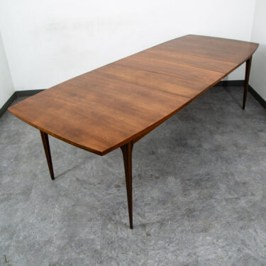Mid Century Modern Dining Table Broyhill Brasilia Walnut Extension Leaf x3 Mcm